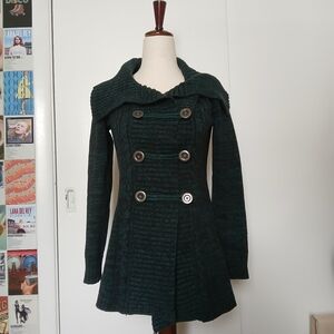 Cute Military Styled Buttoned Cardigan